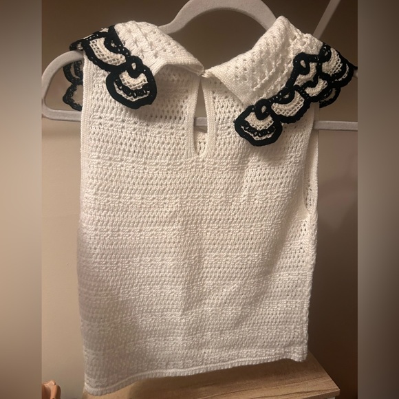 Anthropologie White Knit Top - Picture 3 of 3